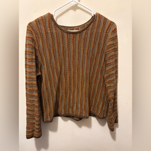 Vintage Sweaters - Vintage Pima cotton from Peru knitted sweater Ptp 19”